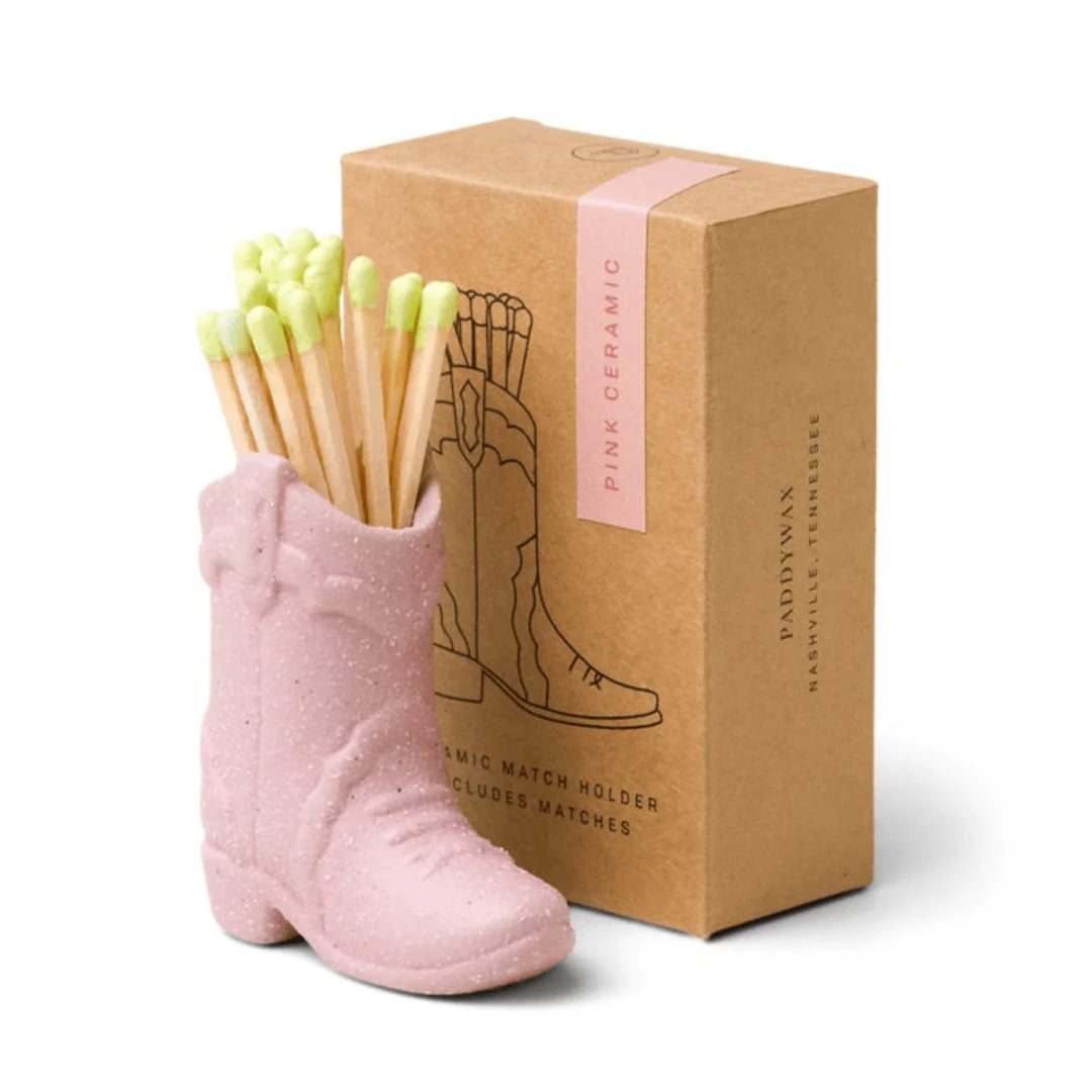 Cowboy boot match holder - pink