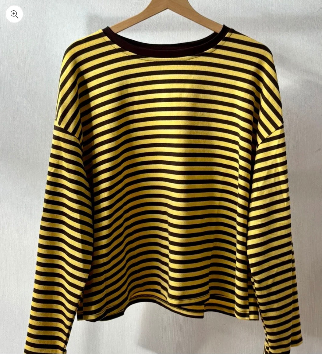 OST Anna Crewneck -Yellow/Brown