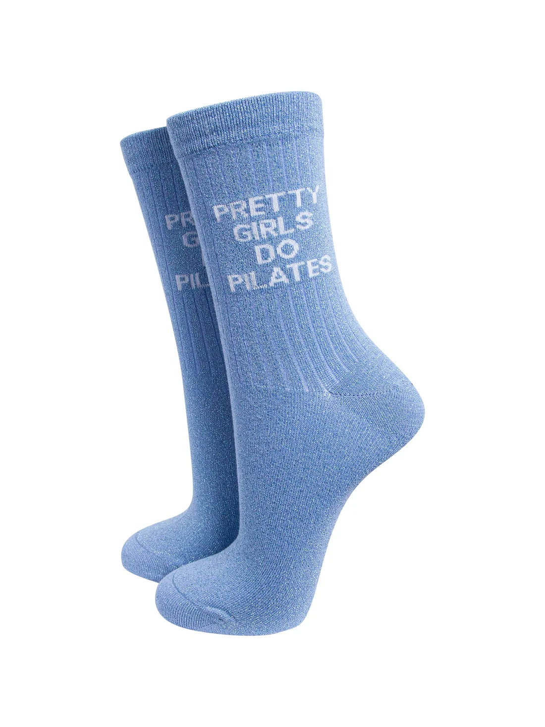 Pretty girls do Pilates cotton glitter socks
