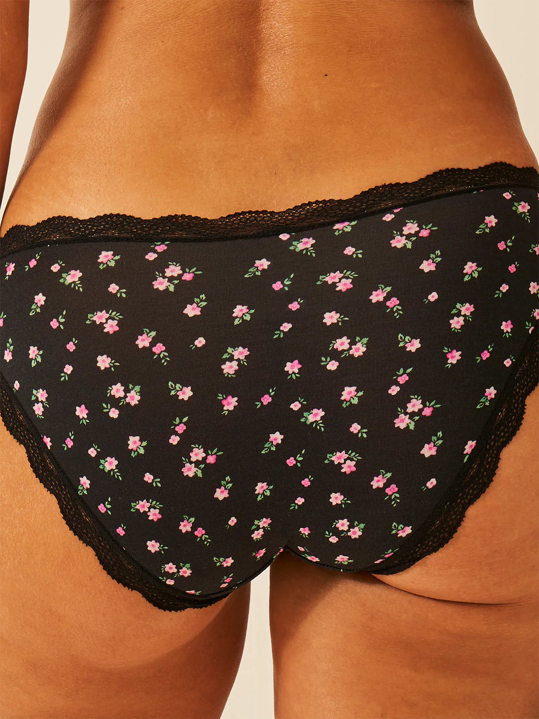 Stripe & Stare knickers single - Rosebud