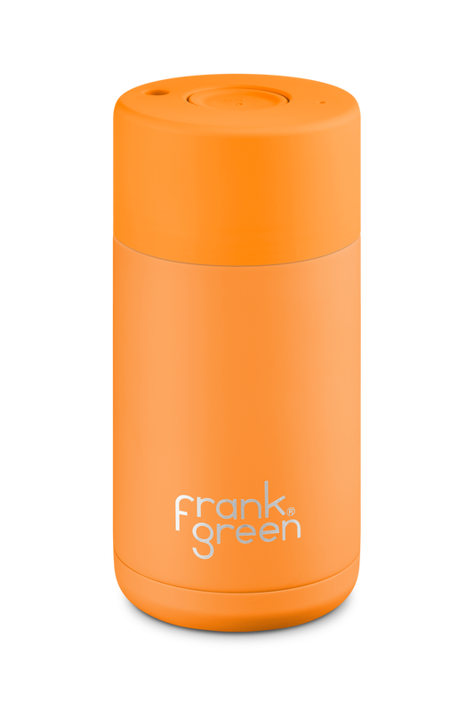 Frank Green Reusable cup 12oz / 355ml - neon orange