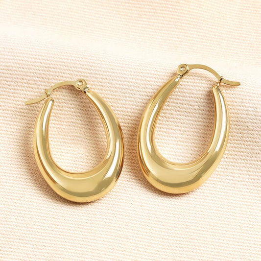 Small Teardrop gold earrings