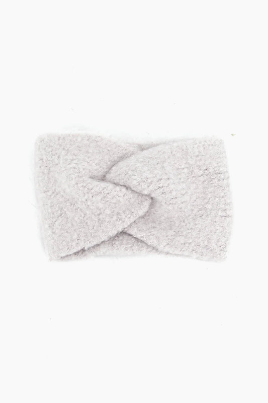 Twist Front Headband - Light Grey