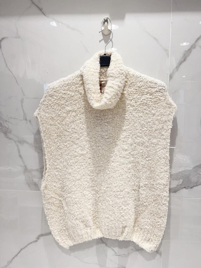 Teddy polo neck -cream