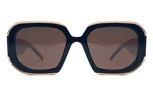 Sunglasses - 63 black tan brown