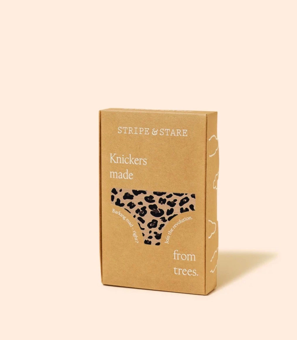 Stripe & Stare peach latte leopard