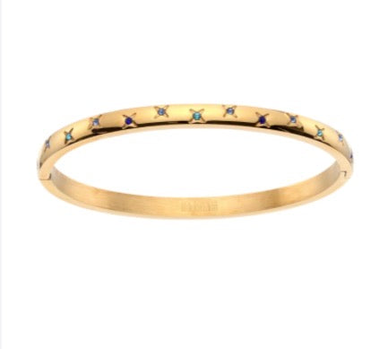 AMELIA BLUE GOLD STAR
BANGLE