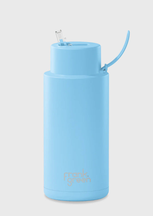 Frank Green 1L ceramic water bottle - sky blue