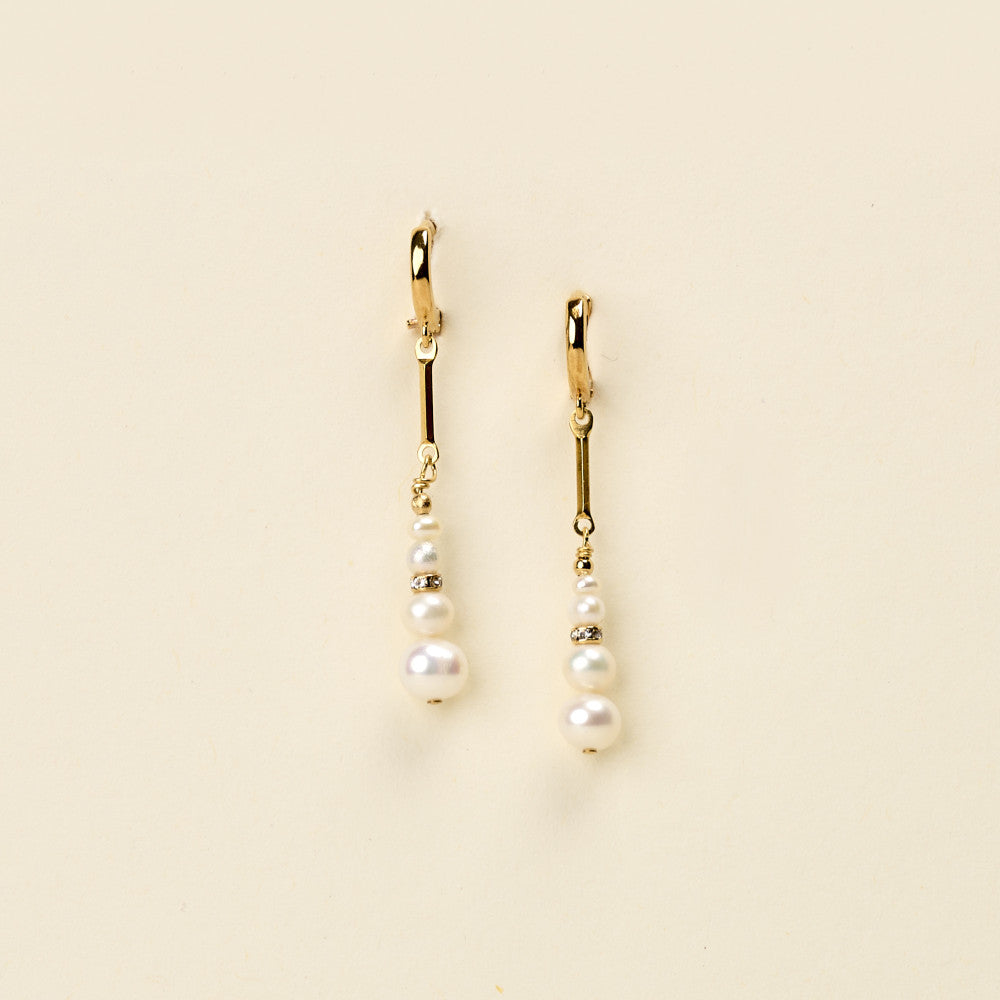 by garance Tana earrings - 2 pearl rounds