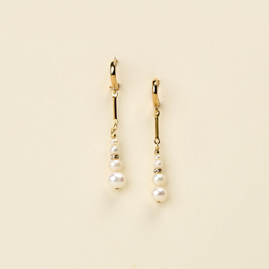 by garance Tana earrings - 2 pearl rounds