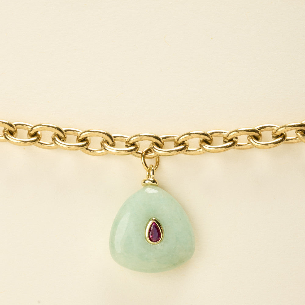 by garance Clic bracelet - amazonite