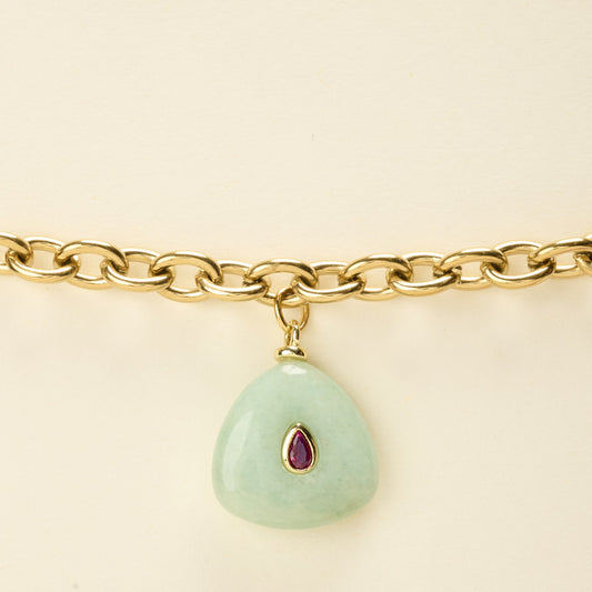 by garance Clic bracelet - amazonite