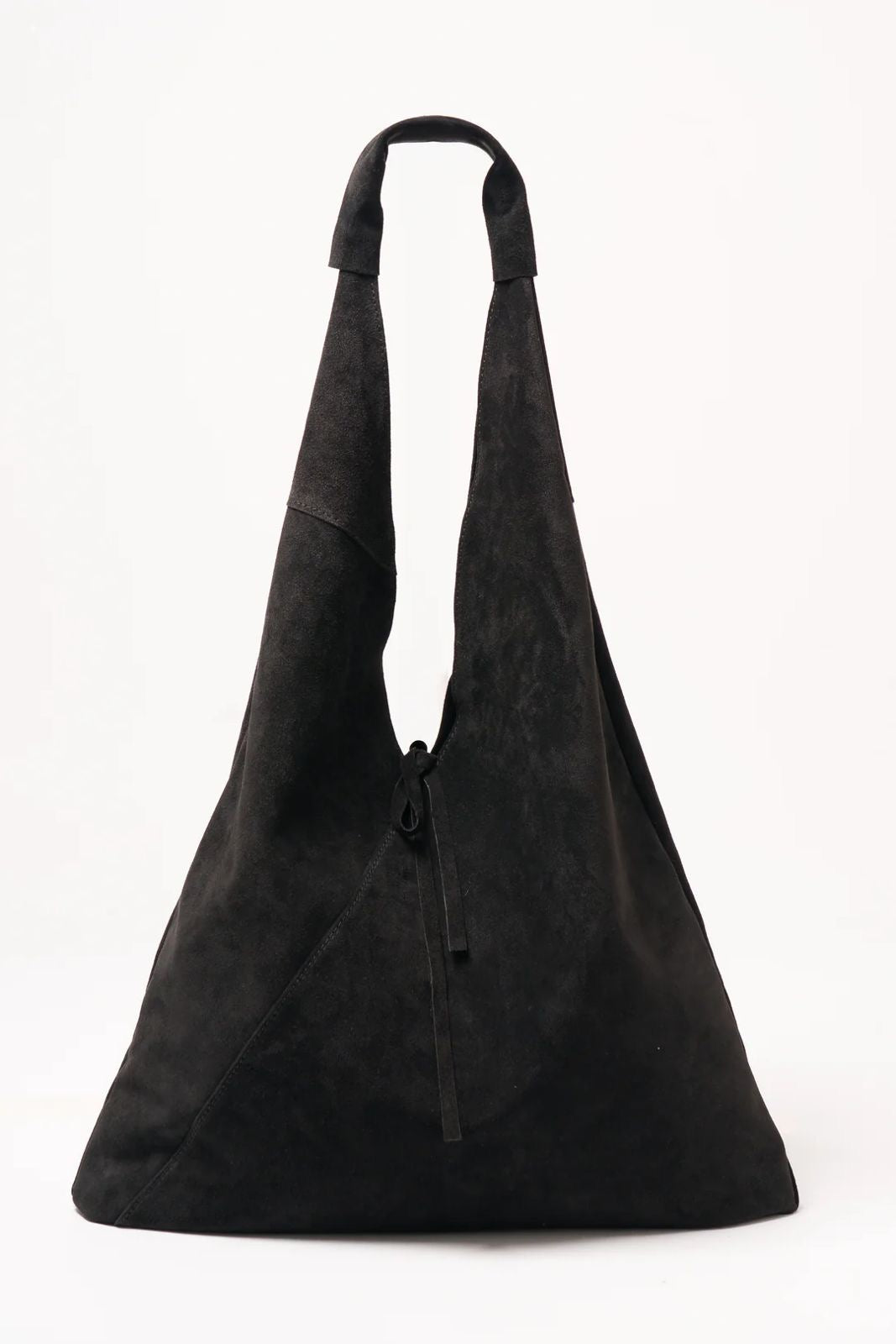 Suede shoulder bag - black