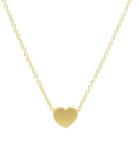 Small heart Matt gold necklace