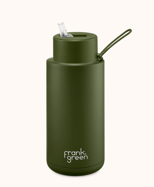 Frank Green 1L ceramic water bottle - khaki