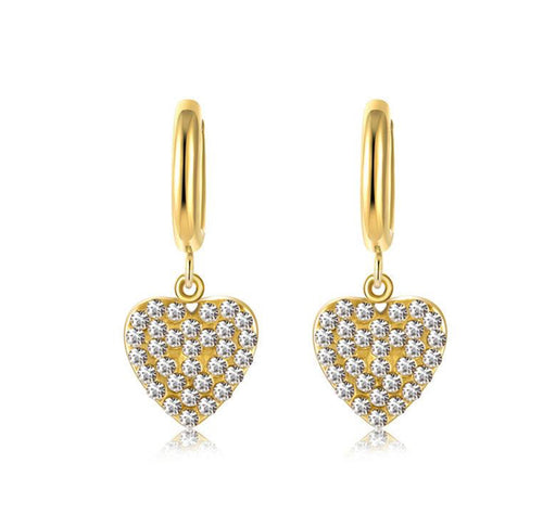 Crystal heart earrings