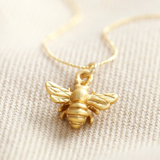 Delicate Gold Bee Necklace