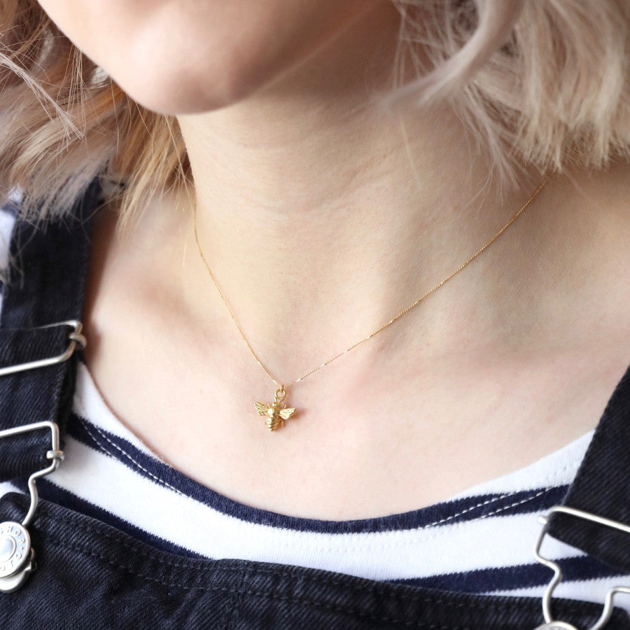 Delicate Gold Bee Necklace