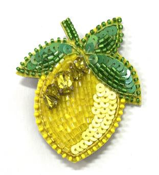 Beaded Lemon Broach