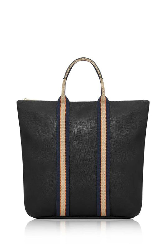 Leather City Tote rucksack - Black