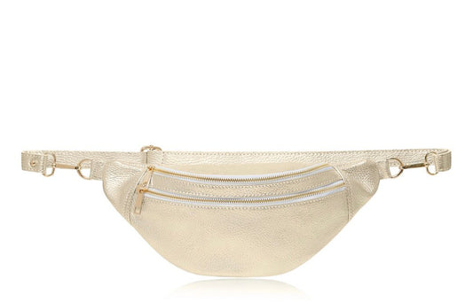 Leather Bumbag - gold