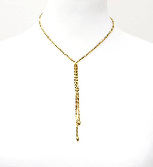 Nataraj beaded gold necklace