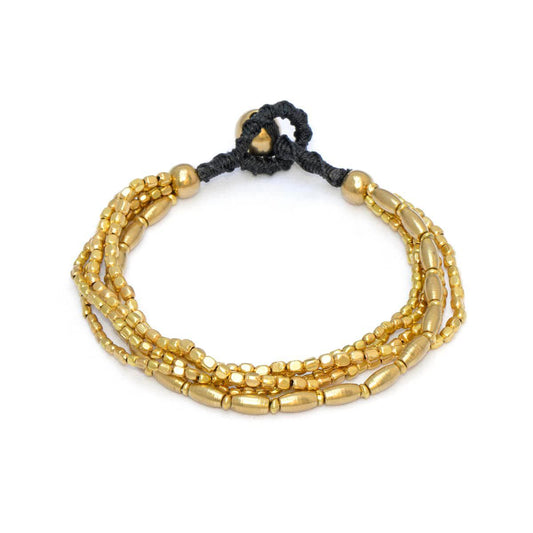 Nataraj multi beaded bracelet - gold