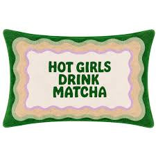 Hot Girls Drink Matcha Cushion