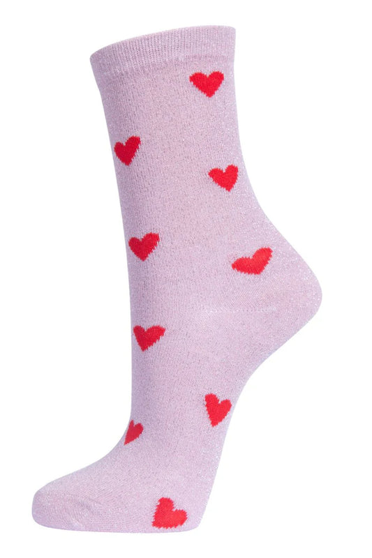 Pink Heart Socks