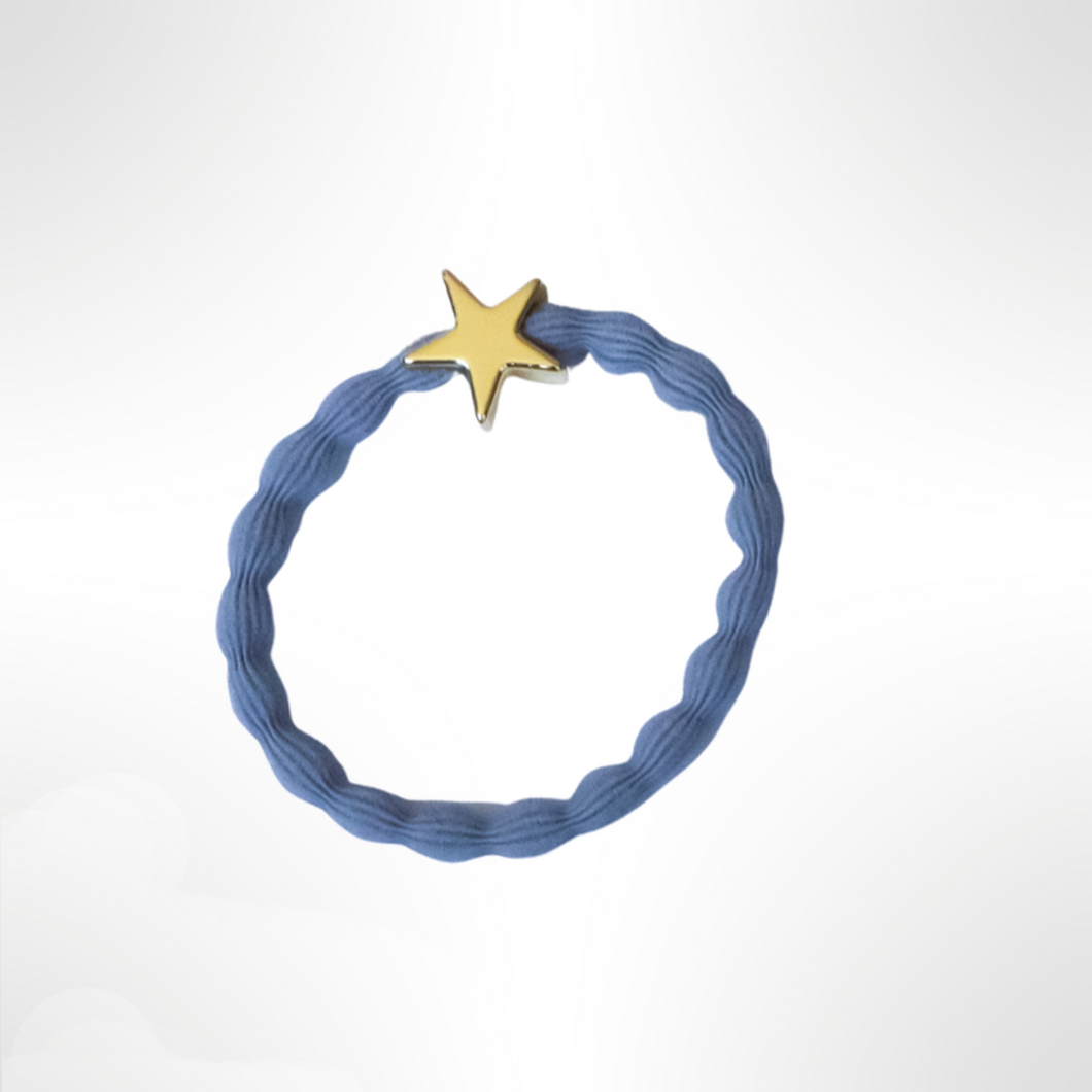 Cornflower Blue Wristee - Silver and Gold Star