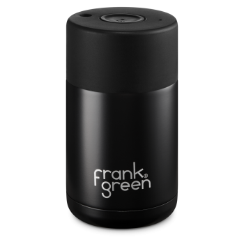 Frank Green Black Reusable Cup - 10oz with straw lid