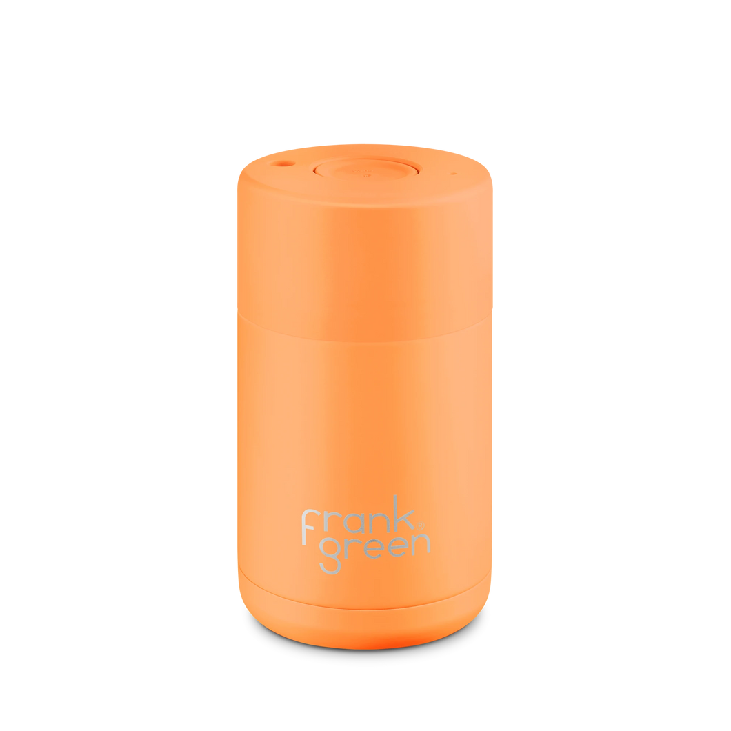 Frank Green Neon Orange Ceramic Reusable Cup - 10oz / 295ml
