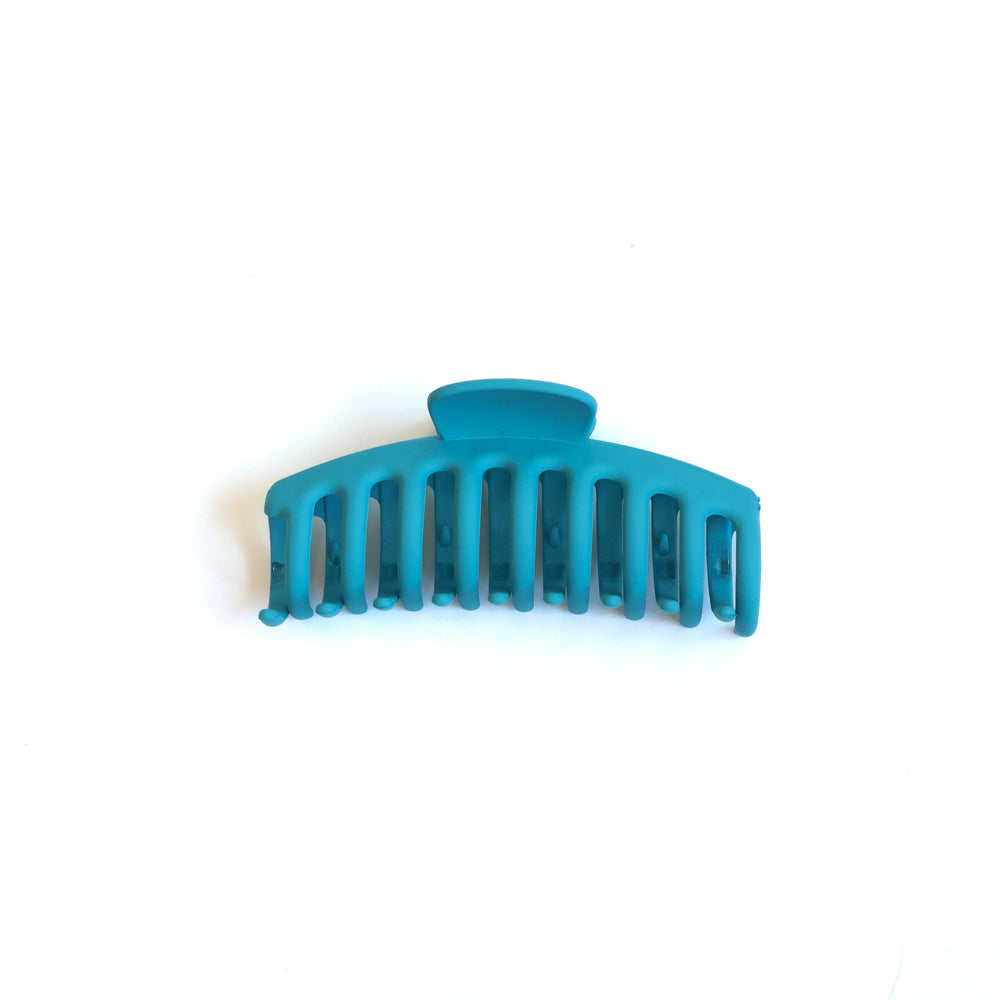 Teal Soft Touch Large Claw Clip