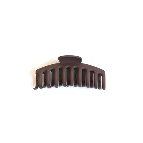 Brown Soft Touch Large Claw Clip