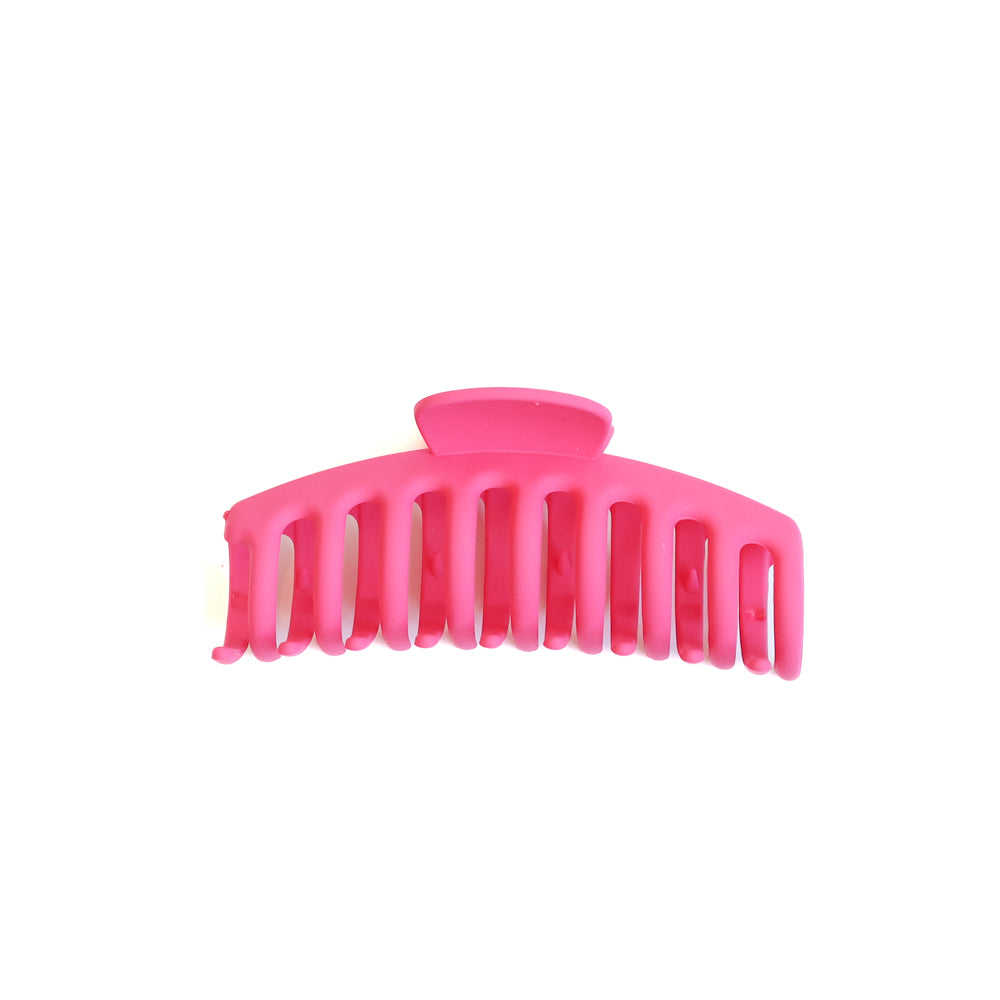 Hot Pink Soft Touch Large Claw Clip