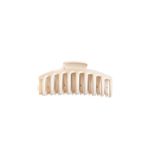 Cream Soft Touch Large Claw Clip