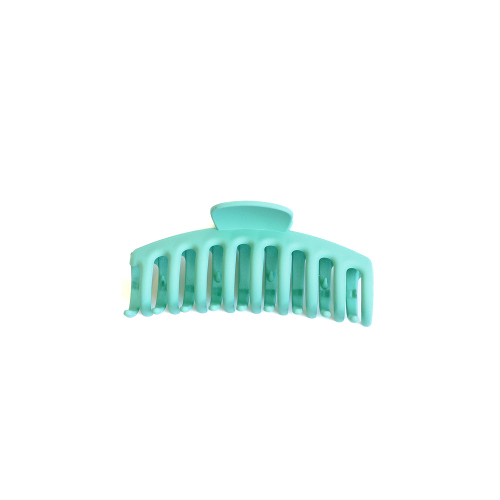 Turquoise Soft Touch Large Claw Clip