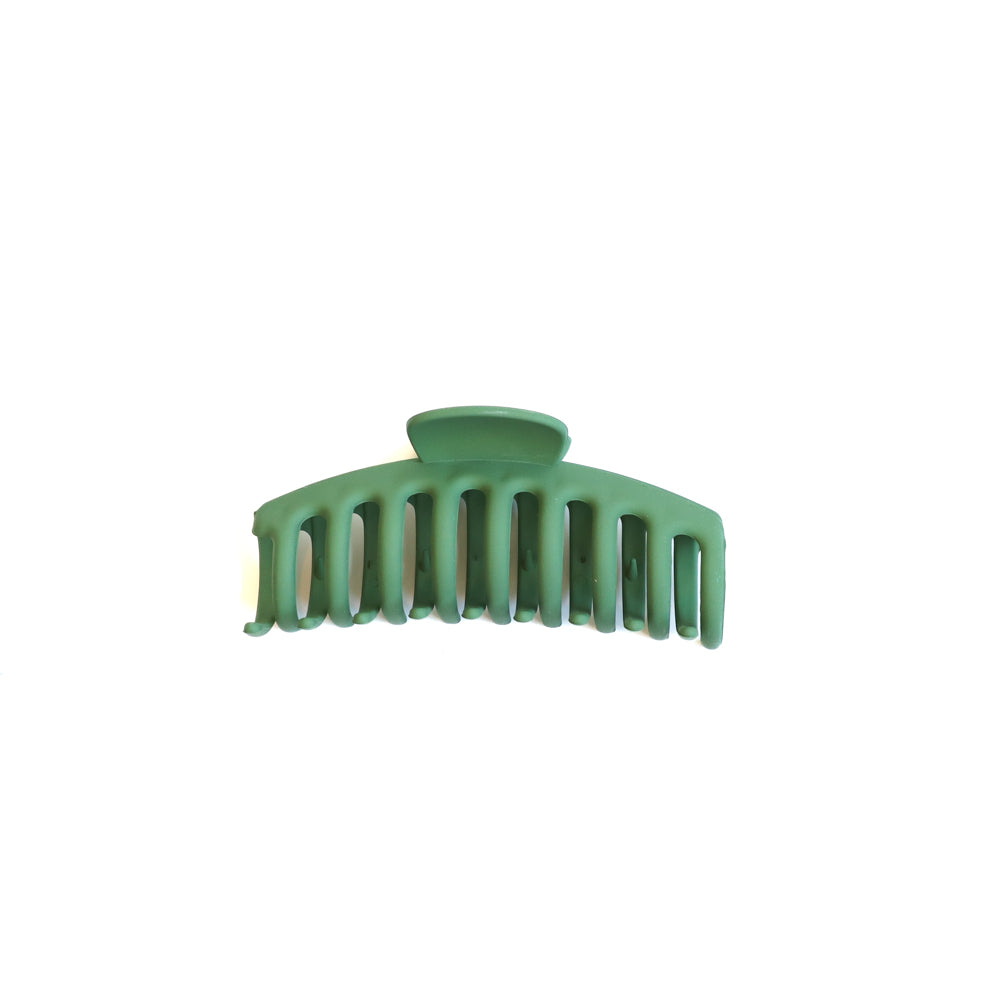 Dark Green Soft Touch Large Claw Clip