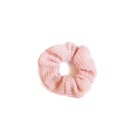 Light Pink Fine Knit Scrunchie