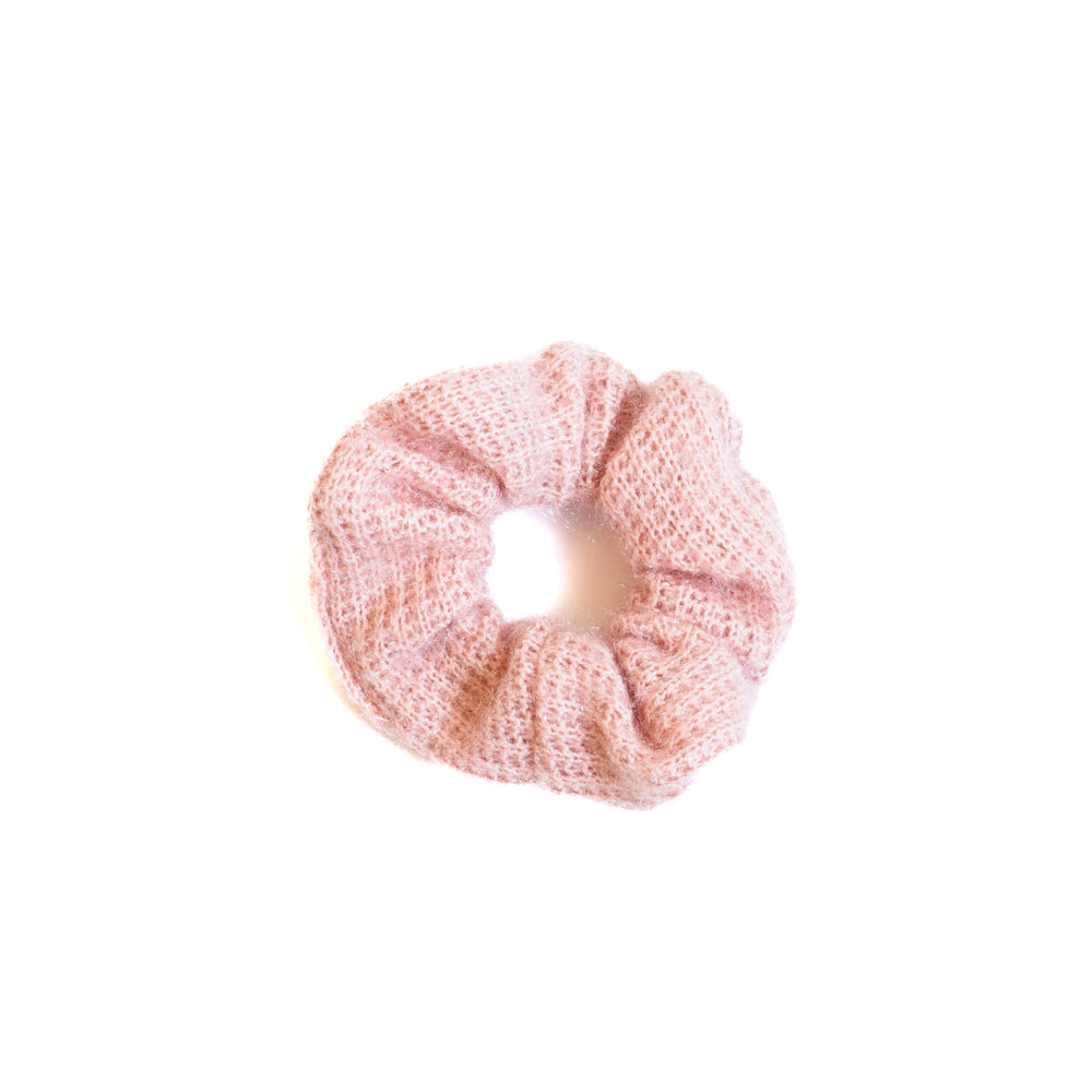 Light Pink Fine Knit Scrunchie