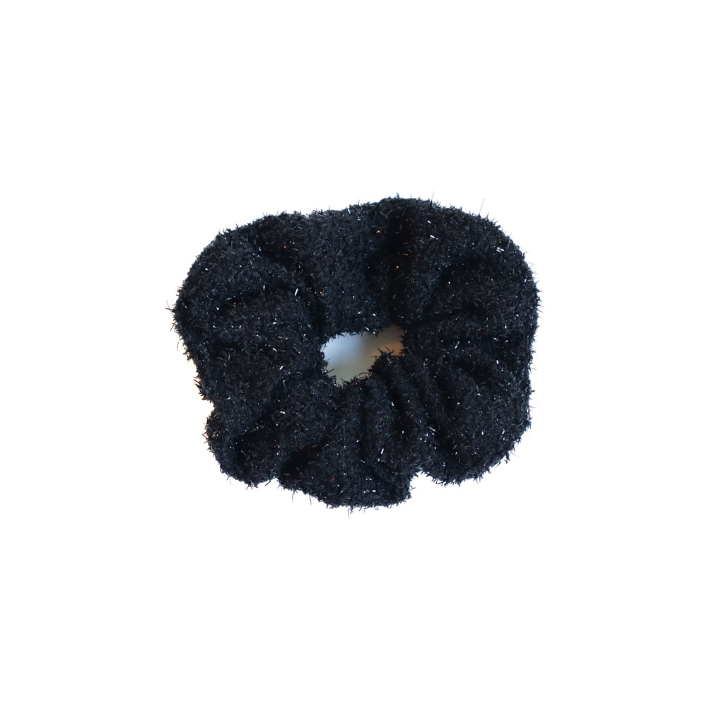 Black Sparkle Knit Scrunchie