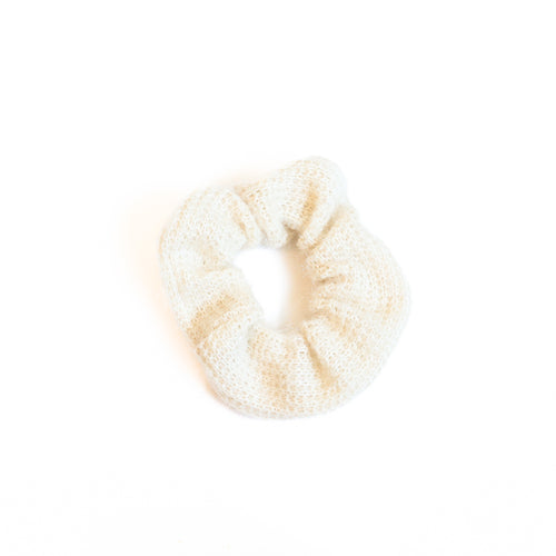 Cream Fine Knit Scrunchie