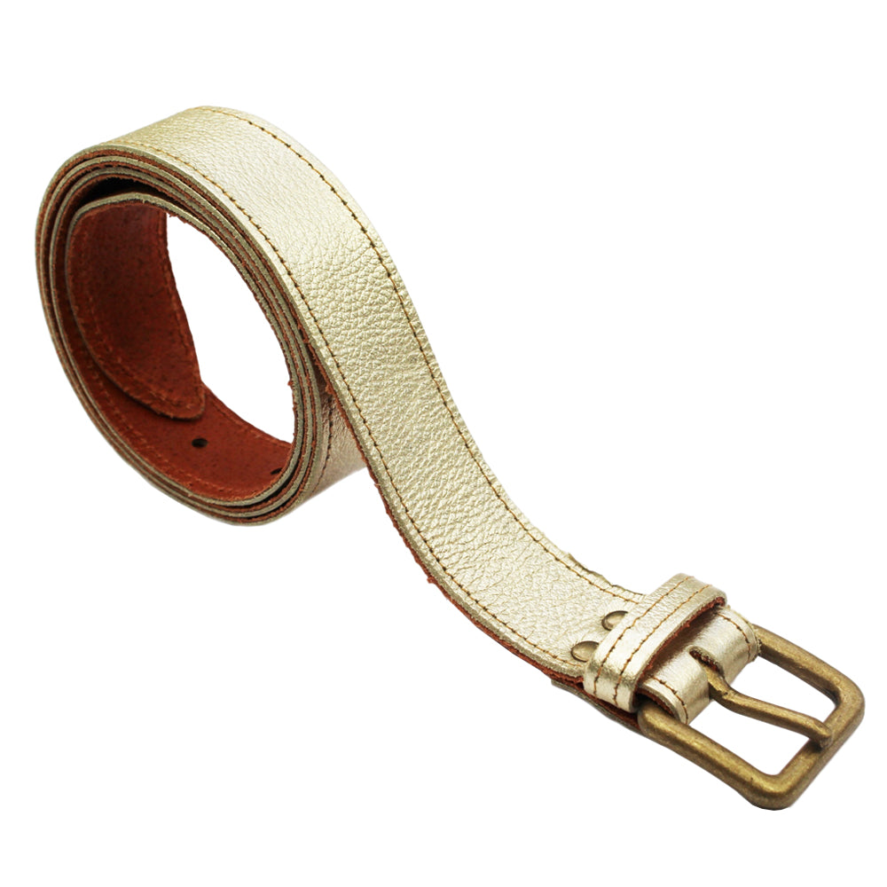 Gold Leather Belt