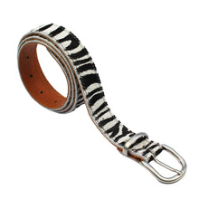 Zebra print Leather Belt