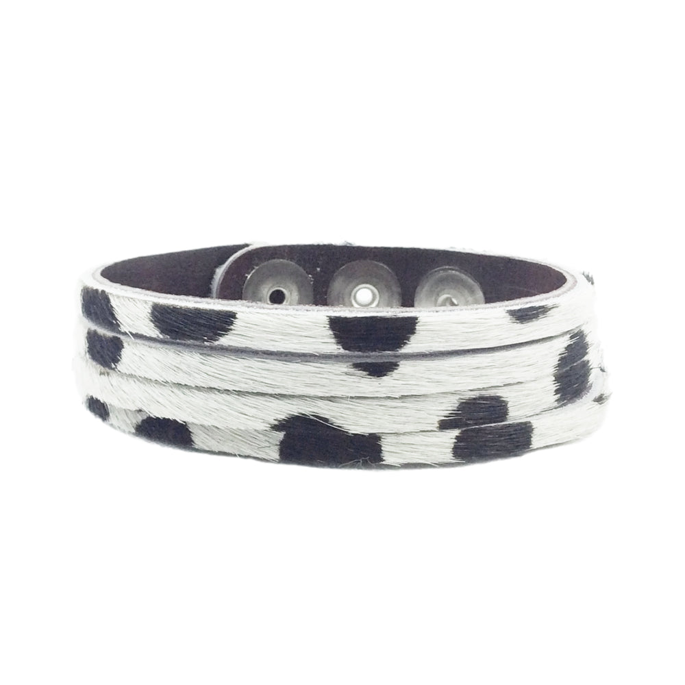 Dalmatian cuff bracelet thin