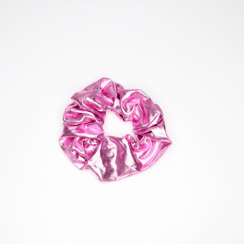 Light Pink Metallic Scrunchie