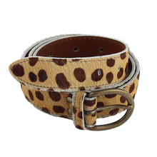 Leather Belt - Cheetah Print