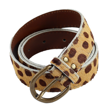 Leather Belt - Cheetah Print